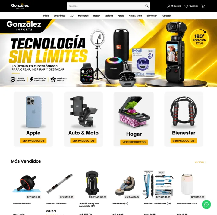 Tienda online de González Imports